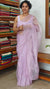 Lavender Crushed Organza Saree - R4311