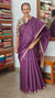 Grape Wine Chanderi Tussar Silk Saree - ANX19