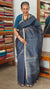 Agean Blue Chanderi Tussar Silk Saree - ANX19