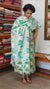 Semi Silk Suit - Beige and Green - ETV9