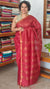 Reddish Maroon Zari Checked Bhagalpuri Silk Saree - BPR3