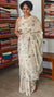 Light Beige and Greyish Blue Kota Saree with Cross Stitch Embroidery - 5033