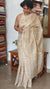 Light Beige and Mustard Kota Saree with Cross Stitch Embroidery - 5033
