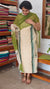 Cream and Green Block Printed Cotton Suit - L425