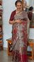 Taupe Kota Silk Floral Printed Saree - KTS3