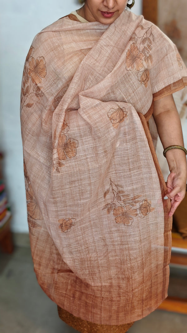 Mustard Brown Linen Cotton Suit - QS52
