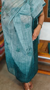 Peacock Green Linen Cotton Suit - QS52