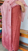 Dark Scarlet Linen Cotton Suit - QS52