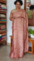 Nude Pink Zari Checked Tussar Silk Saree - NZ91