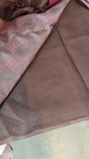 Mauve Silky kota Embroidered Saree