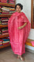 Punch Pink Embroidered Tussar Silk Suit - E882