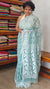 Aque Blue Muslin Cotton Jamdani Saree