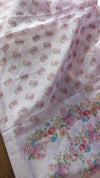 Lavender Tissue Organza Saree with Mirror Work - 3637A