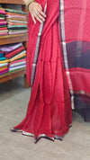 Red Printed Pure Kota Silk Saree - KTS3