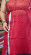 Red Printed Pure Kota Silk Saree - KTS3