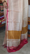 Rosy Beige Polka Print Pure Kota Silk Saree - KTS3