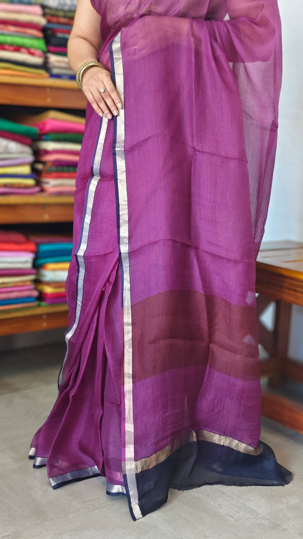 Wine Pure Kota Silk Saree - KTS3