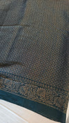 Bottle Green Chinon silk Banarasi Saree - CB492
