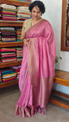 Orchid Pink Chinon Silk Banarasi Saree - CB492