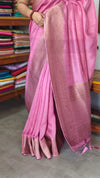 Orchid Pink Chinon Silk Banarasi Saree - CB492