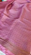 Orchid Pink Chinon Silk Banarasi Saree - CB492