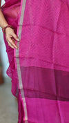 Rani Pink Printed Pure Kota Silk Saree - KTS3