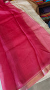 Light Beige Printed Pure Kota Silk Saree - KTS3
