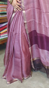 Mauve Tiny Polka Printed Pure Kota Silk Saree - KTS3