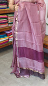 Mauve Tiny Polka Printed Pure Kota Silk Saree - KTS3