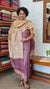 Mauve and Beige Printed Tussar Silk Suit - SH93