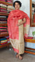 Beige and Peach Printed Tussar Silk Suit - SH93