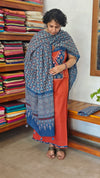 Rust Orange Suit with Ajrakh Dupatta