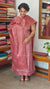 Coral Pink Semi Tussar Suit with Copper Thread Embroidery - TTV4