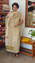 Light Beige Block Printed Semi Chanderi Suit
