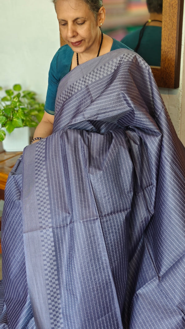 Lavender Woven Noel Tussar Silk Saree - 34NU
