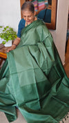 Forest Green Woven Noel Tussar Silk Saree - 34NU