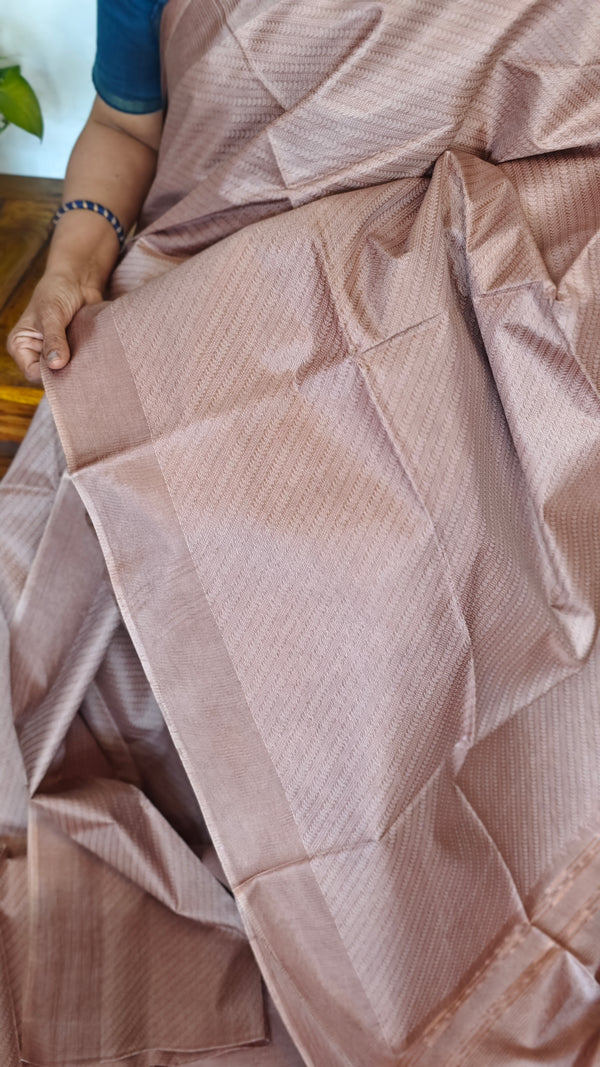 Rosye Beige Woven Noel Tussar Silk Saree - 34NU