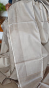 Ivory Woven Noel Tussar Silk Saree - 34NU
