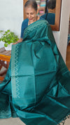 Bottle Green Woven Noel Tussar Silk Saree - 34NU