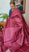 Maroon Woven Noel Tussar Silk Saree - 34NU