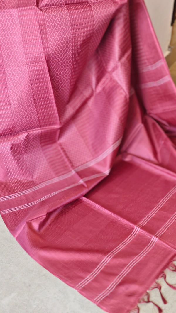 Maroon Woven Noel Tussar Silk Saree - 34NU