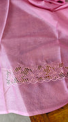 Pinkish Peach Kota Saree with Cutwork Borders - 409M