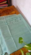 Teal Kota saree with Cutwork Borders - 409M
