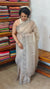 Greige Kota Saree with Cutwork Borders - 409M