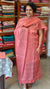 Peach Semi Tussar Suit with Cross Stitch Embroidery - TTV4