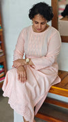 Light peach Long top with Pin Tucks