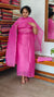 Pink Supernet Kota Suit with Hand Crochet - TB48