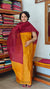 Mustard and Maroon Supernet Kota Suit with Hand Crochet - TB48