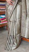 Tate Olive Green Embroidered Tussar Silk Saree - ETS25