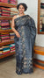 Onyx Black Embroidered Tussar Silk Saree - ETS25